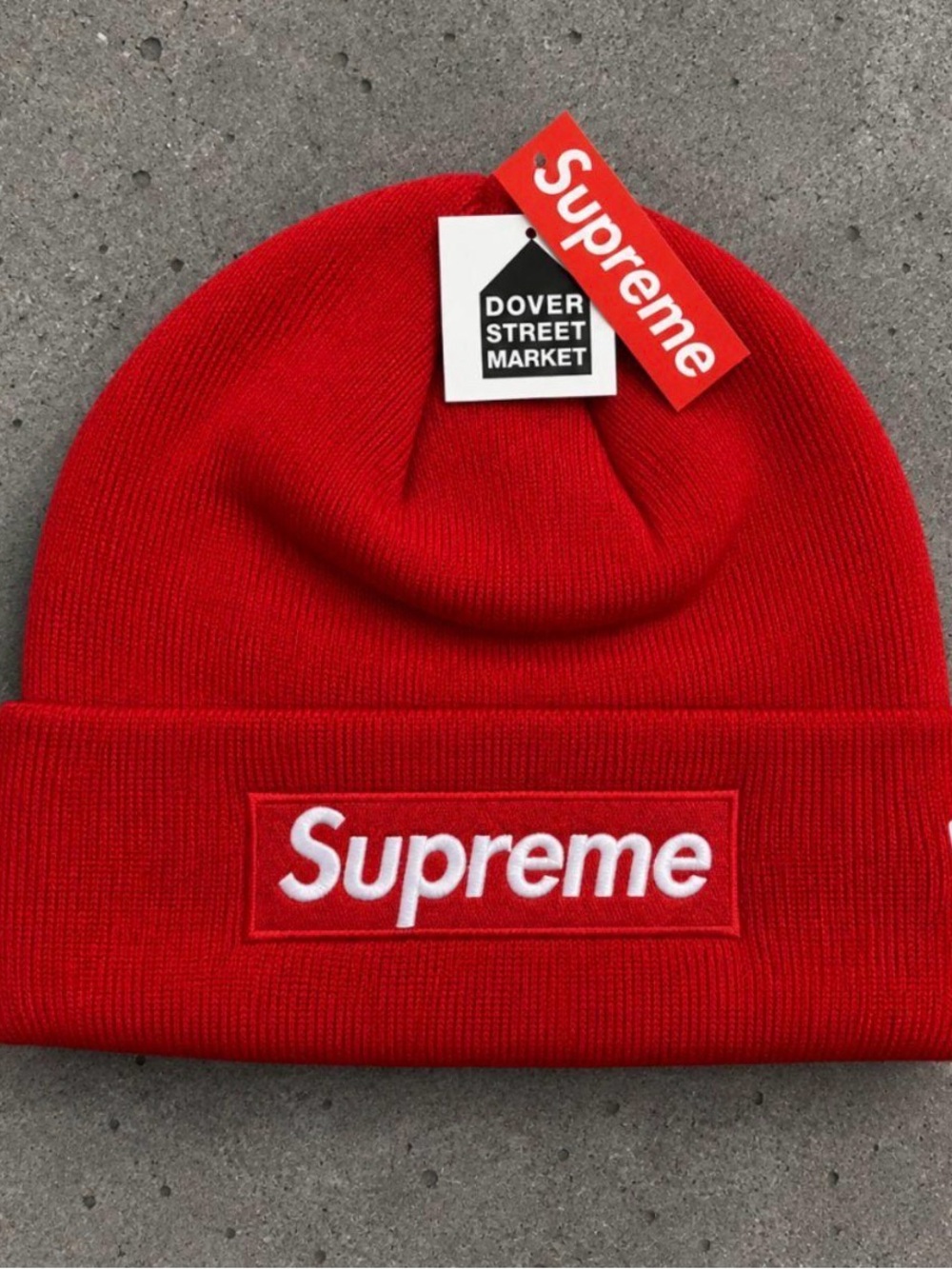 Supreme Red Box Logo Knit Hat